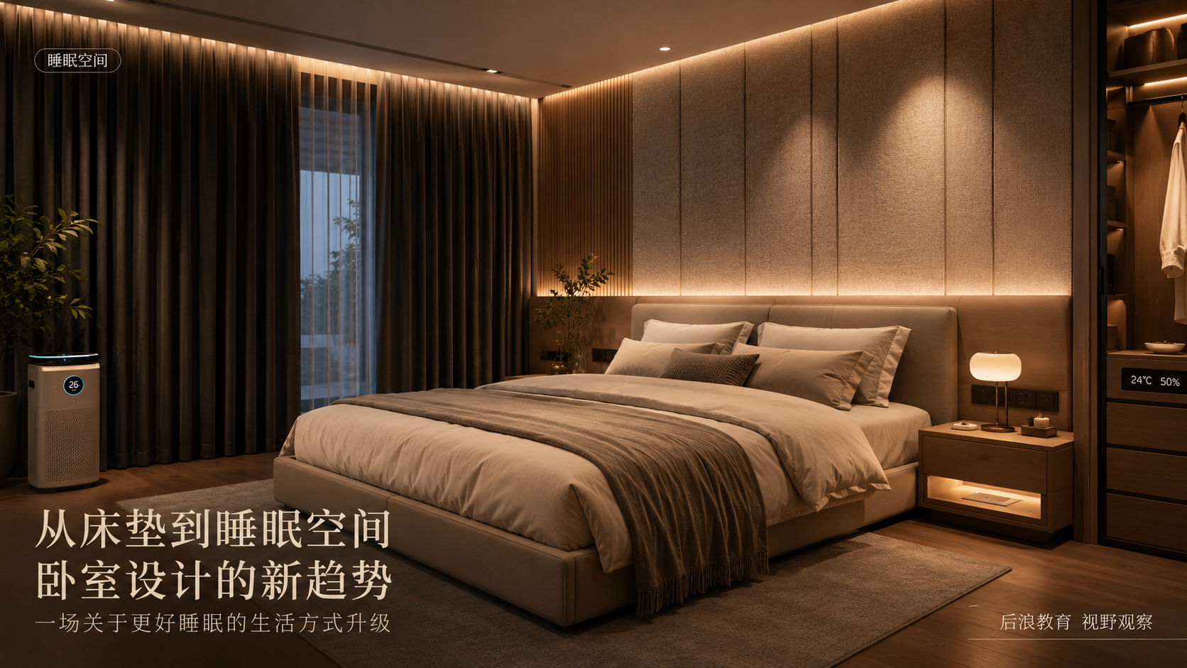 选中后点工具条「描述」,或双击修改 后浪教育室内设计