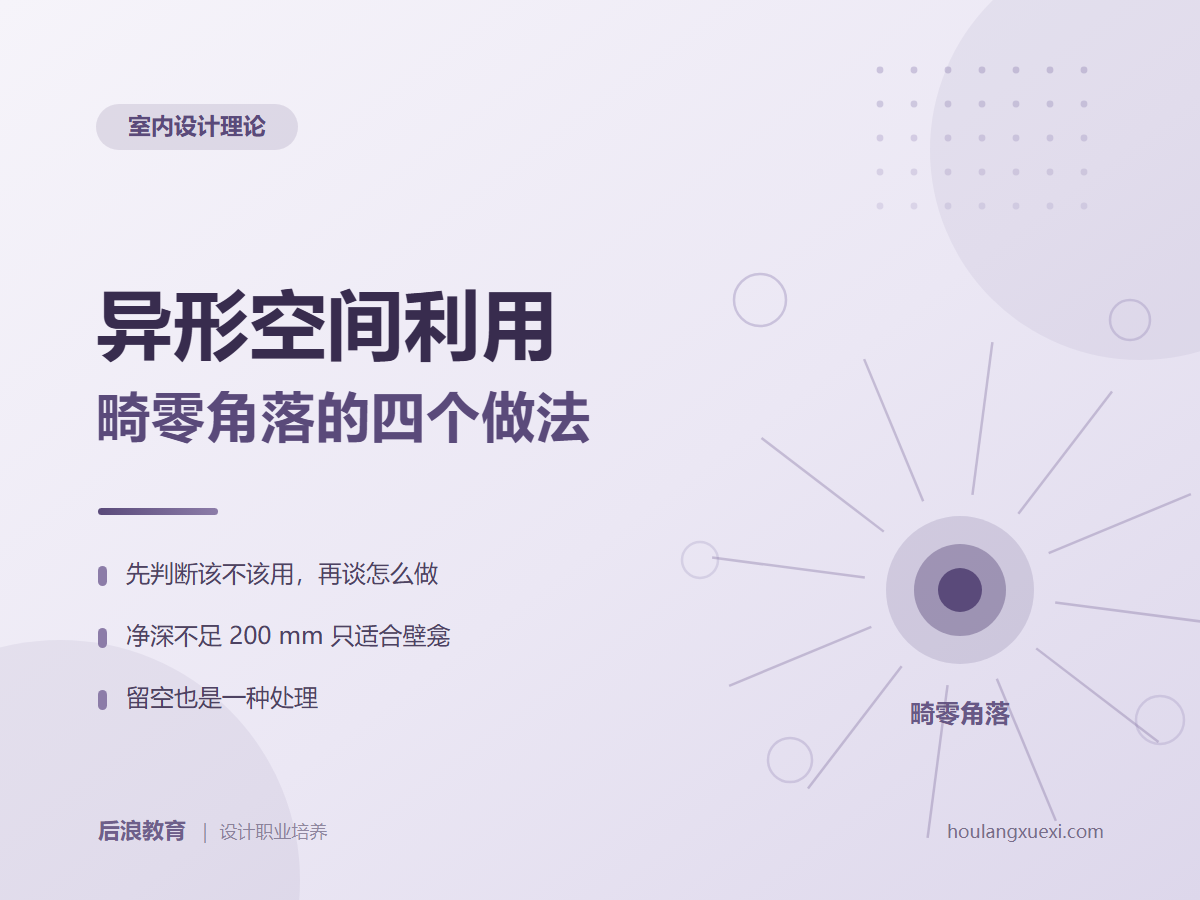 行业资讯 - 异形空间怎么改造？畸零角落与难用角落的四个做法